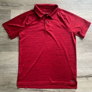 3/$30 | Tek Gear Dry Tek | Red Heather Performance Polo for Boys | M (10-12)